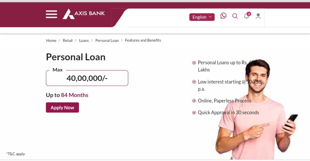 Axis Bank Se Personal Loan Len