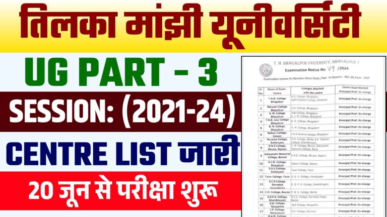 Tmbu Part 3 Exam Centre List 2021-24