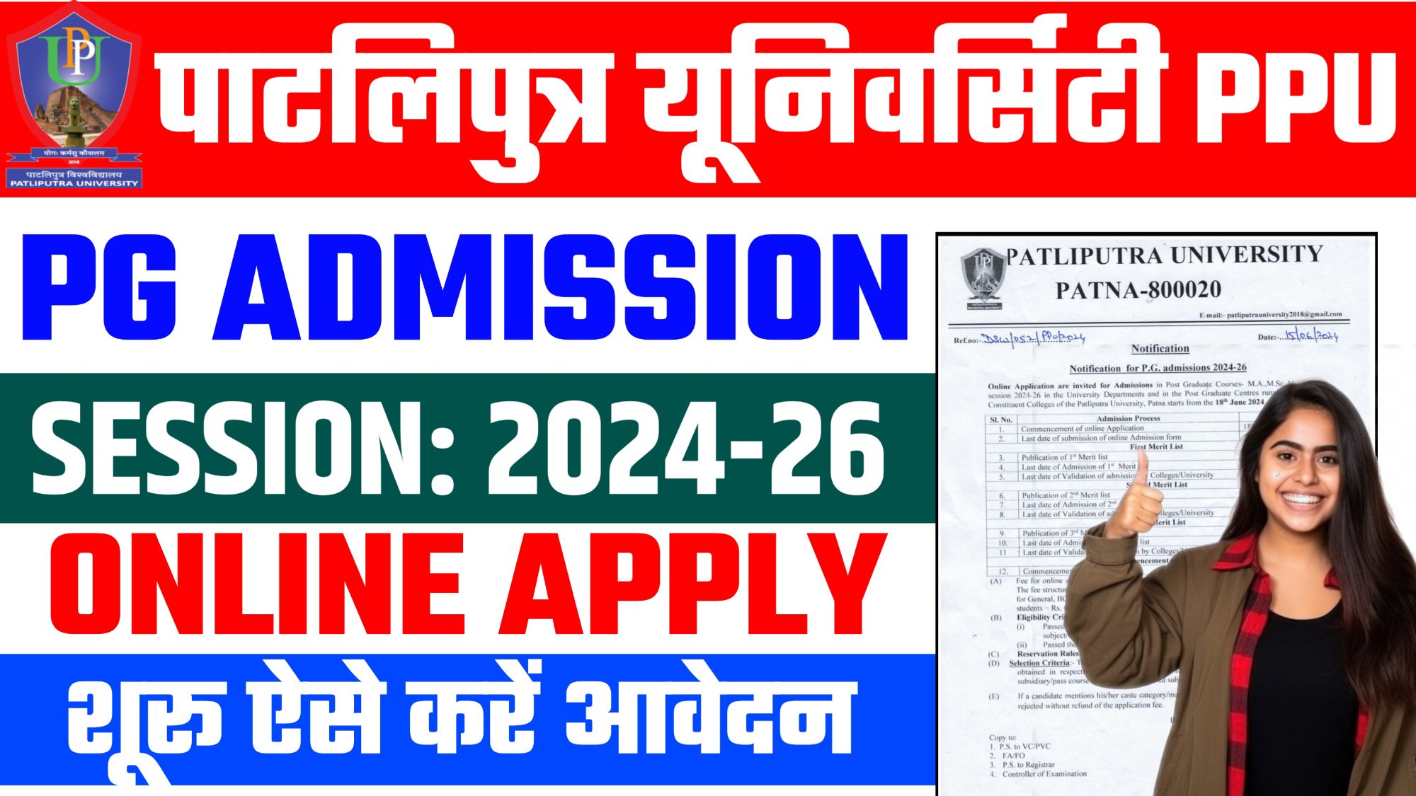 PPU PG Admission 2024-26