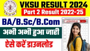 VKSU Part 2 Result 2022-25 : वीर कुंवर सिंह यूनिवर्सिटी का रिजल्ट जारी, ऐसे करें डाउनलोड VKSU Part 2 Result 2022-25