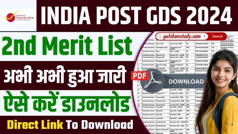 India Post GDS 2nd Merit List 2024