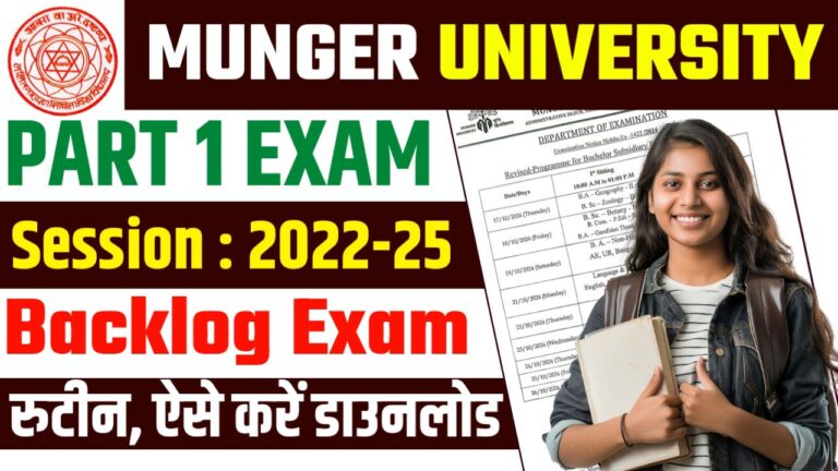 Munger University Part 1 Backlog Exam Program 2022-25