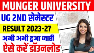 Munger University UG 2nd Semester Result 2023-27