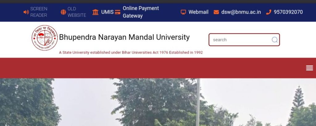 BNMU UG 1st Semester Admit Card 2024-28