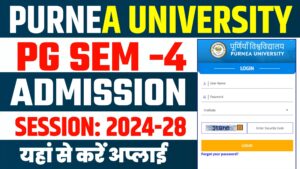 Purnea University PG 4th Sem Admission 2025