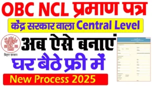 Central Level OBC NCL Certificate Apply