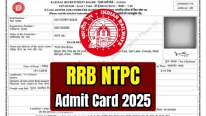 RRB NTPC Admit Card 2025 (Soon) - RRB NTPC Graduate Level Exam City Slip 2025 RRB NTPC Admit Card 2025