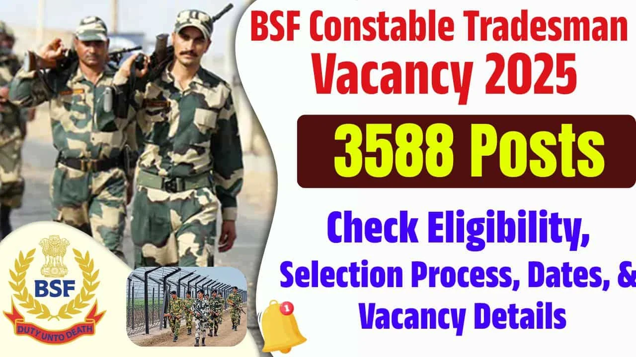BSF Constable Tradesman Recruitment 2025