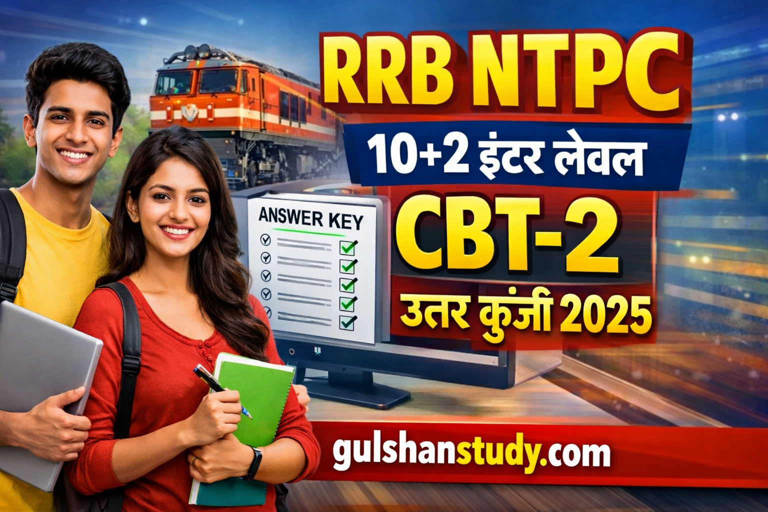 RRB NTPC 10+2 Inter Level CBT-2 Answer Key 2025