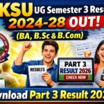 VKSU UG Semester 3 Result 2024-28 Out : (BA,B.Sc & B.Com) Download Part 3 Result 2026