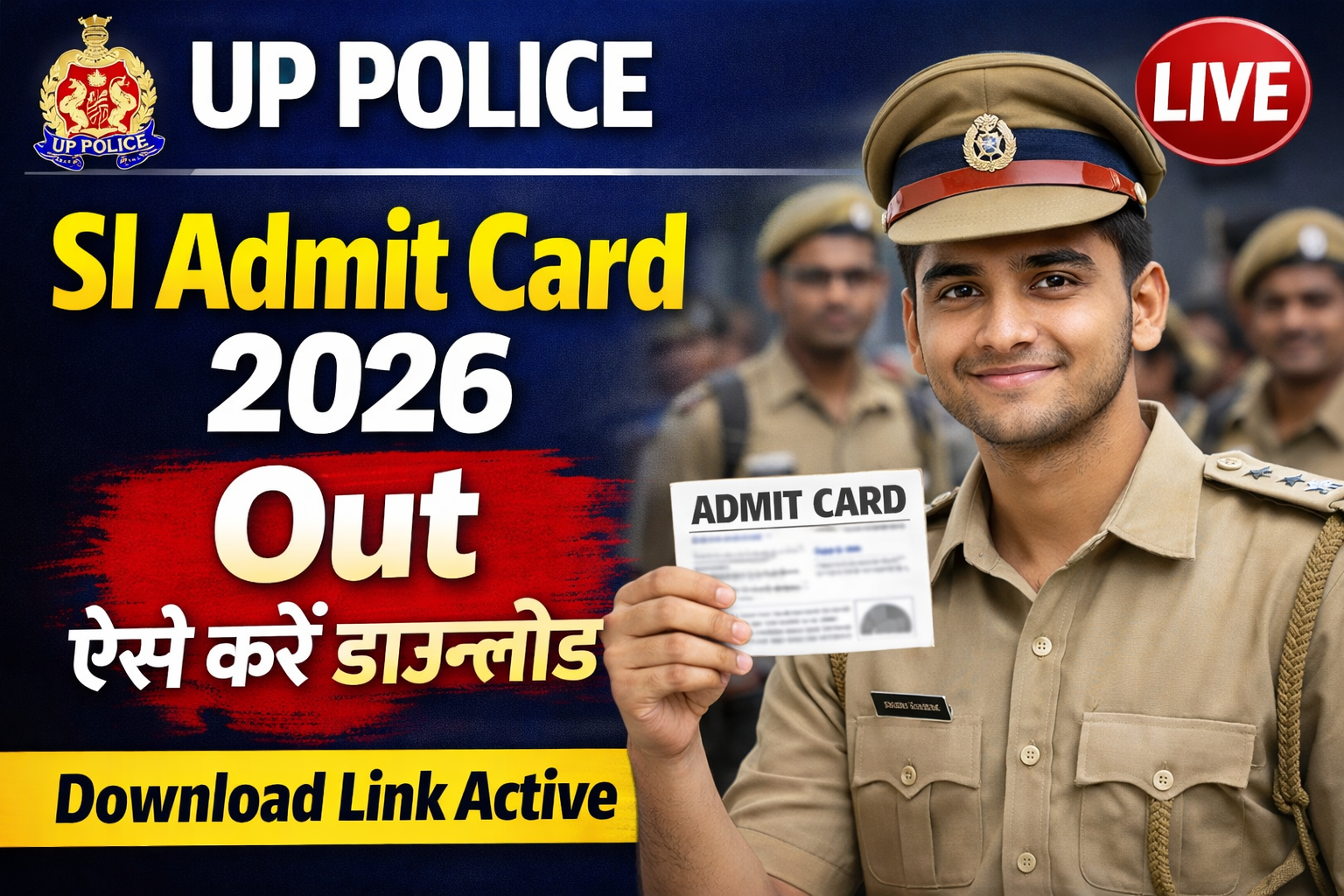 UP Police SI Admit Card 2026